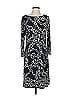 London Times Print Black Casual Dress Size 4 - photo 1