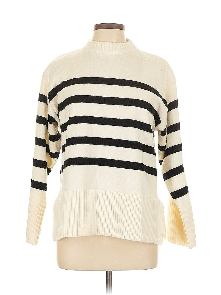 Pre-owned Unbranded Turtleneck Sweater In White