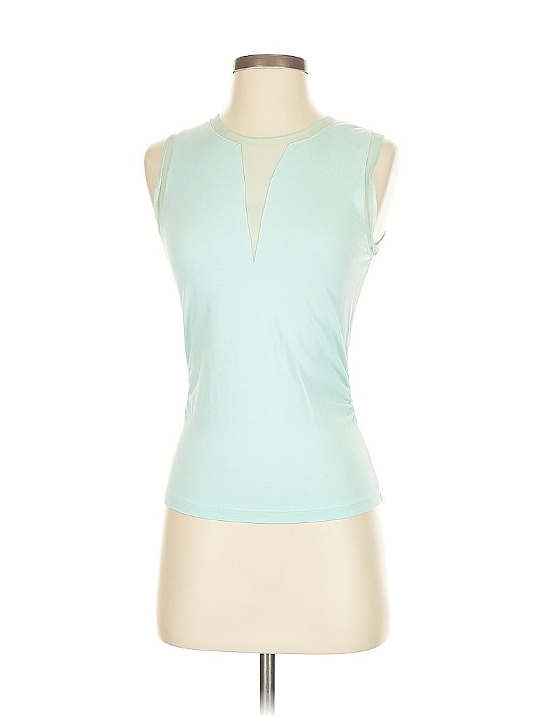 Click to view more detailed imagery on our partner's website Pre-owned Kenneth Cole New York Sleeveless Top Green Keyhole Neckline Tops