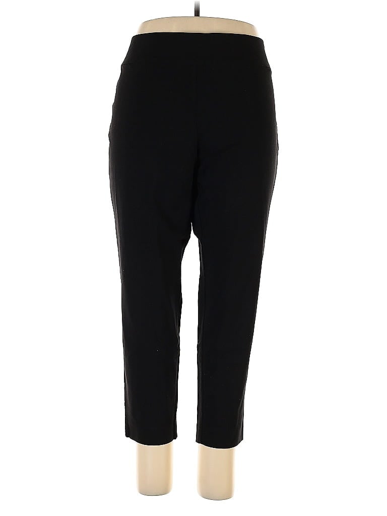 Crown & Ivy Solid Black Casual Pants Size 20 - photo 1