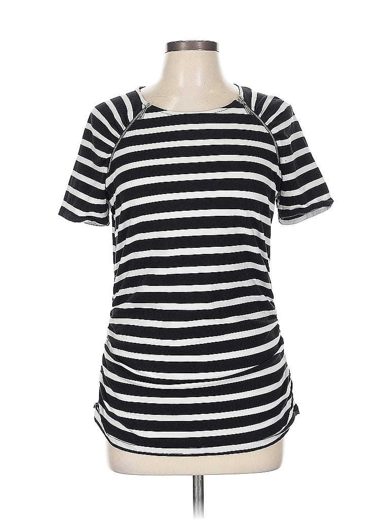 Pre-owned Michael Michael Kors Short Sleeve Top Black Scoop Neck Tops