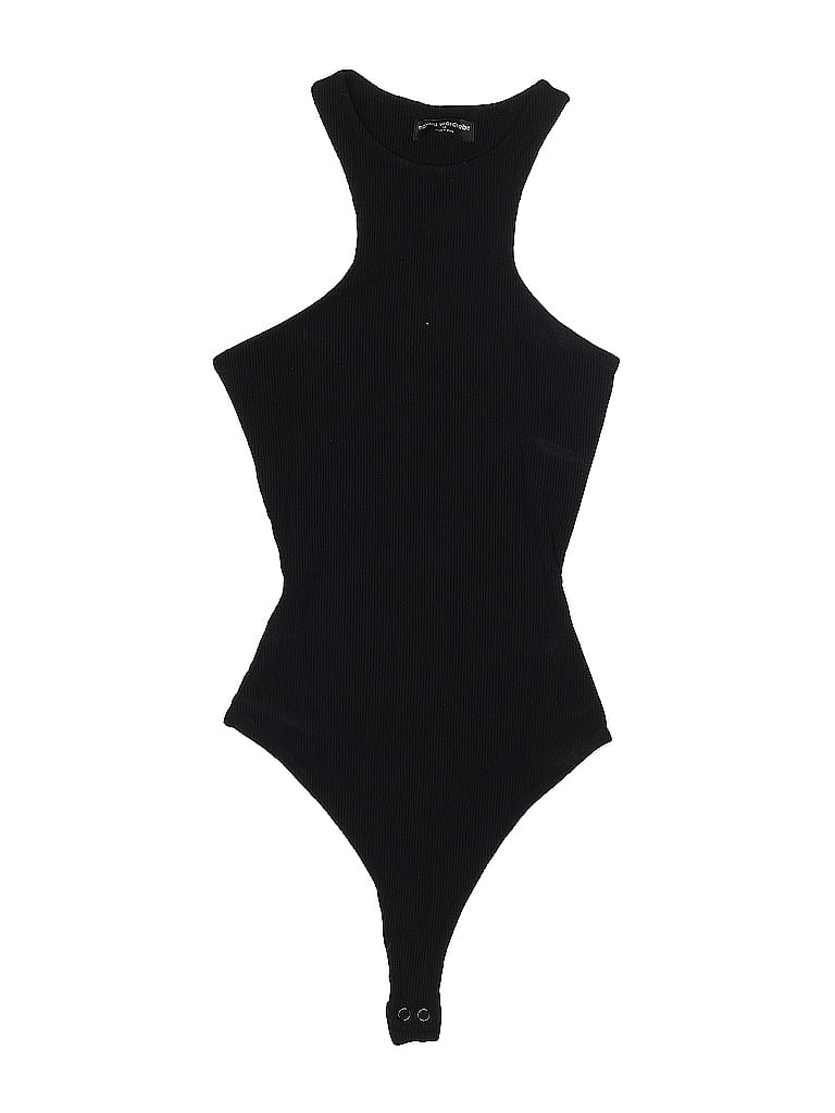 Naked Wardrobe Black Turtleneck Faux Leather Bodysuit  X Small main image 1