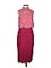 ML Monique Lhuillier 100% Polyester Pink Cocktail Dress Size 6 - photo 1