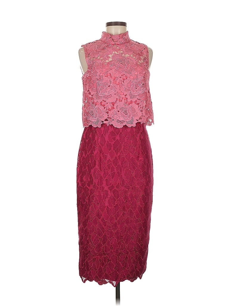 ML Monique Lhuillier 100% Polyester Pink Cocktail Dress Size 6 - photo 1