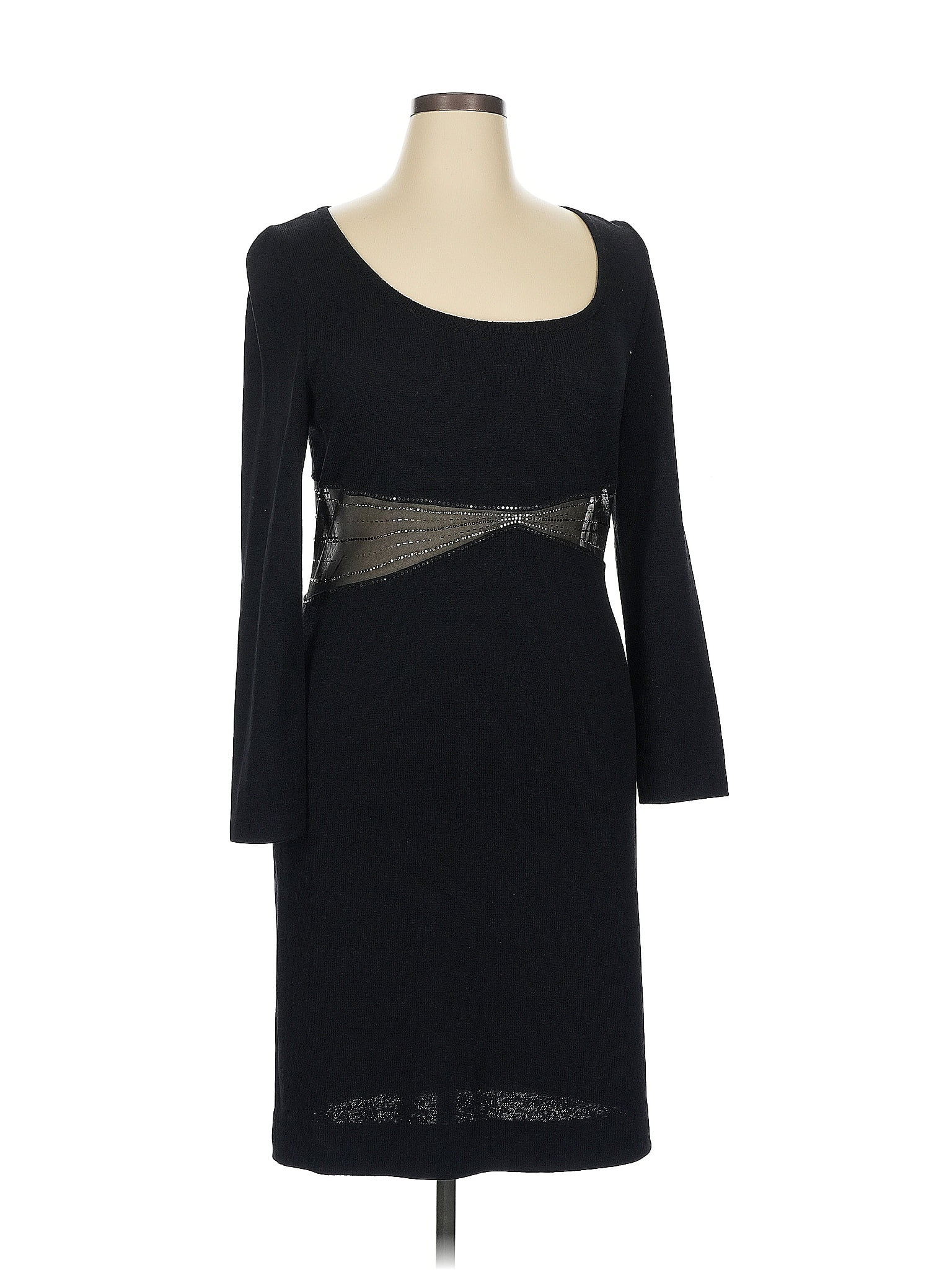 St. John by Marie Gray Black Cocktail Dress Size 14