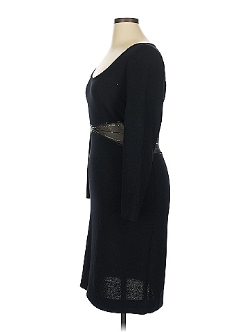 St. John by Marie Gray Black Cocktail Dress Size 14