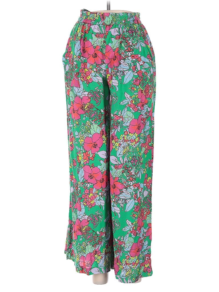 Roller Rabbit 100% Viscose Floral Green Casual Pants Size XS - photo 1