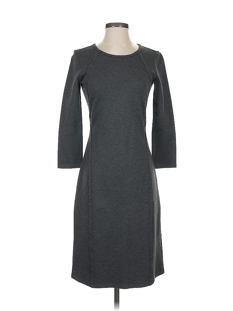 Armani Exchange Solid Gray Casual Dress Size S - photo 1