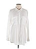 Lou & Grey for LOFT 100% Lyocell White Long Sleeve Button-Down Shirt Size M - photo 1