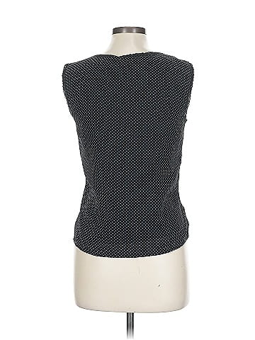 Louben Black Polka Dot Sleeveless Top (view 2)