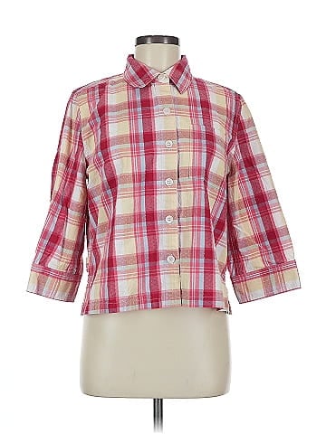 Christopher & Banks 3/4 Sleeve Button-Down Shirt (view 1)