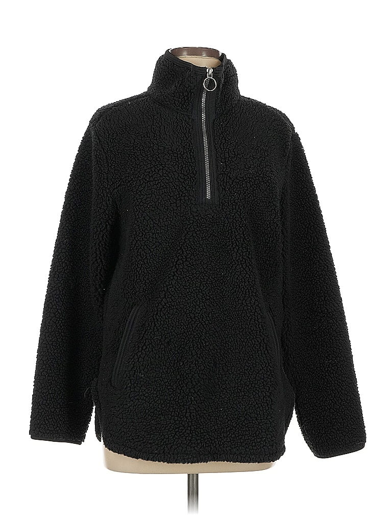 Cozy Sherpa 100% Polyester Black Fleece Size M - photo 1