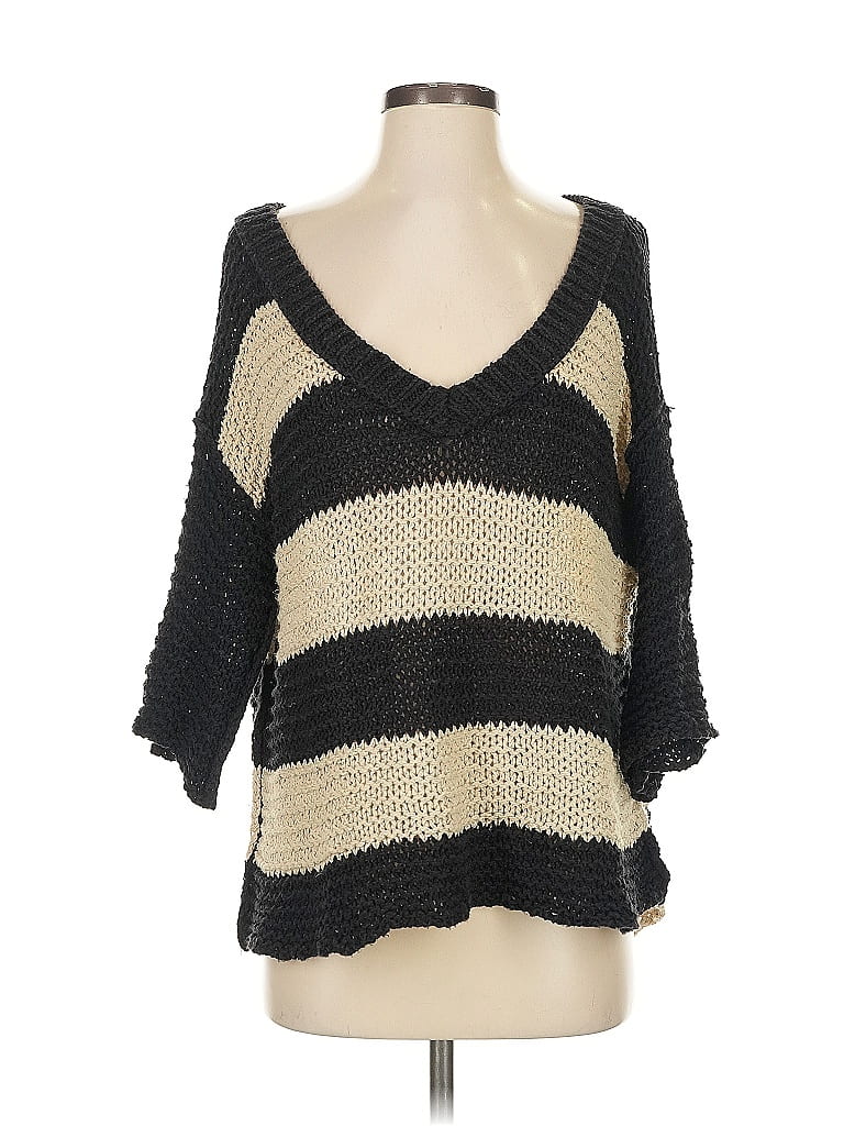 Pre-owned Free People Pullover Sweater In Black