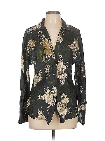 Vince. Long Sleeve Silk Top (view 1)