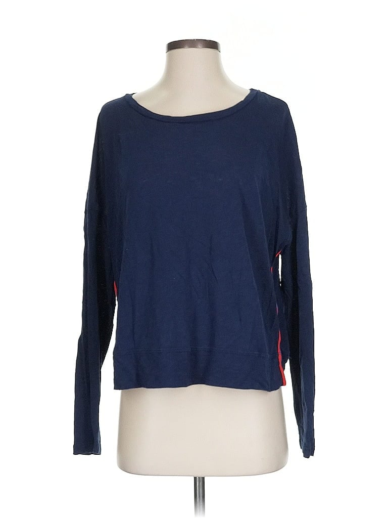 Sundry 100% Pima Cotton Blue Long Sleeve T-Shirt Size S - photo 1