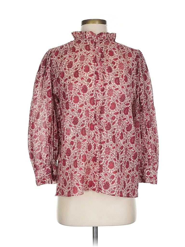 Pre-owned Masscob 3/4 Sleeve Blouse In Red