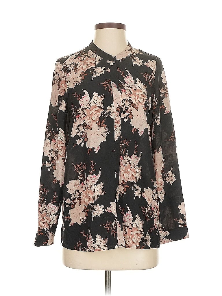 Pre-owned Joie Long Sleeve Blouse In Black