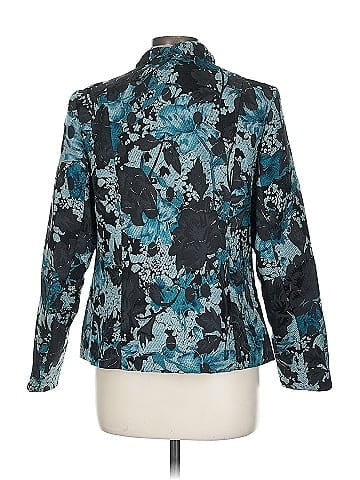 TanJay Black Floral Long Sleeve Tapestry Jacket (view 2)