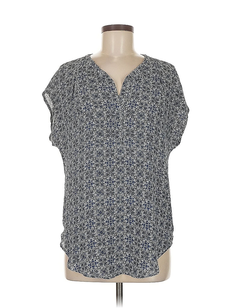 Pre-owned Premise Studio Short Sleeve Blouse In Blue