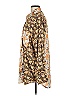 Entro 100% Polyester Print Gold Long Sleeve Blouse Size M - photo 5