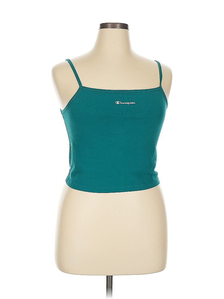 Click to view more detailed imagery on our partner's website Pre-owned Champion Tank Top Teal Strapless Neckline Tops In Blue