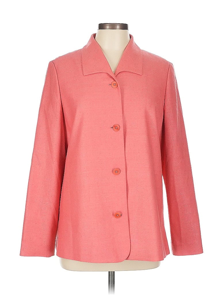 Pre-owned Nordstrom Silk Blazer Jacket In Pink
