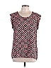 Pleione 100% Polyester Pink Short Sleeve Top Size L - photo 1