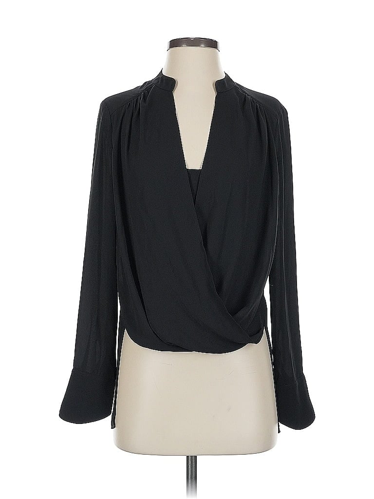 Pre-owned Bcbgmaxazria Long Sleeve Blouse In Black