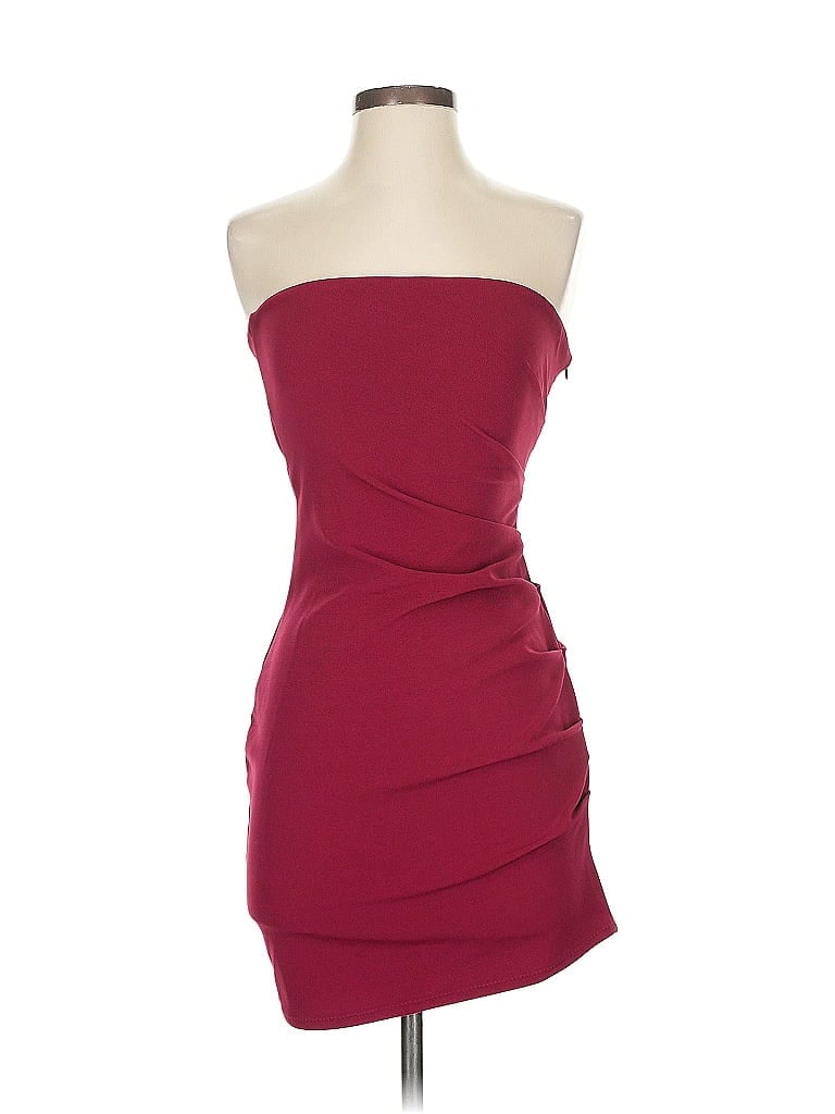 NBD Solid Burgundy Cocktail Dress Size XS - photo 1