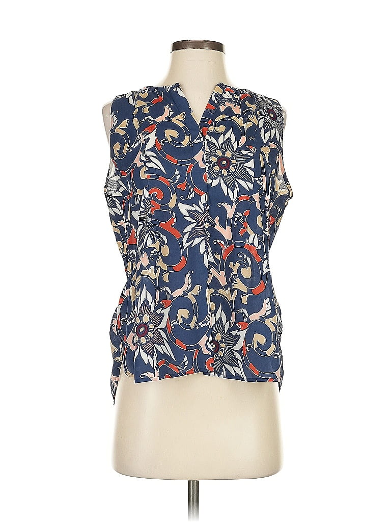 Pre-owned Ann Taylor Loft Outlet Sleeveless Blouse In Blue