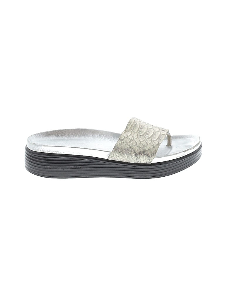 Donald J Pliner Silver Sandals Size 7 1/2 - photo 1