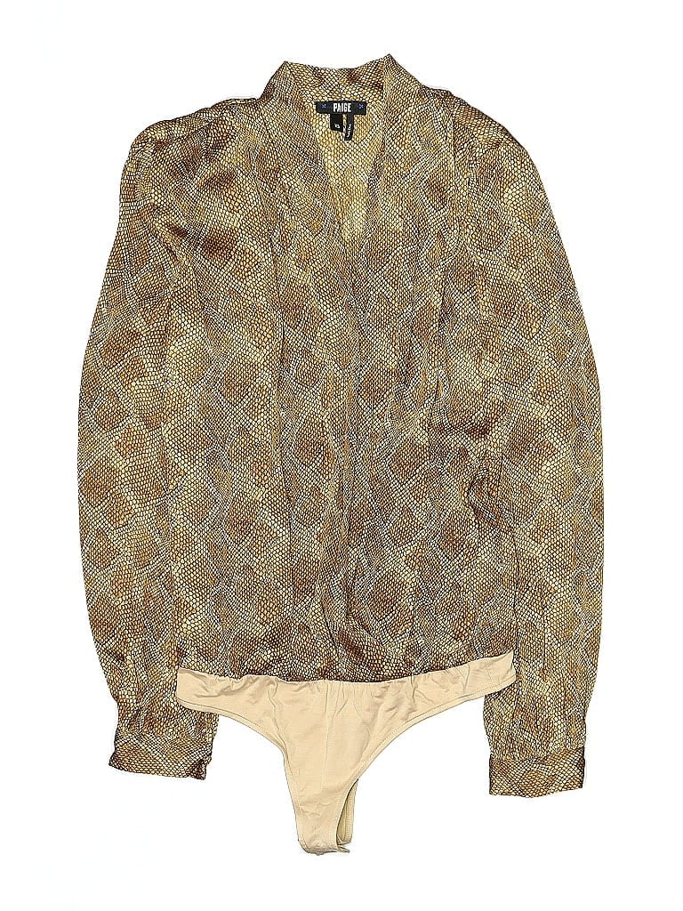 Click to view more detailed imagery on our partner's website Pre-owned Paige Bodysuit In Gold