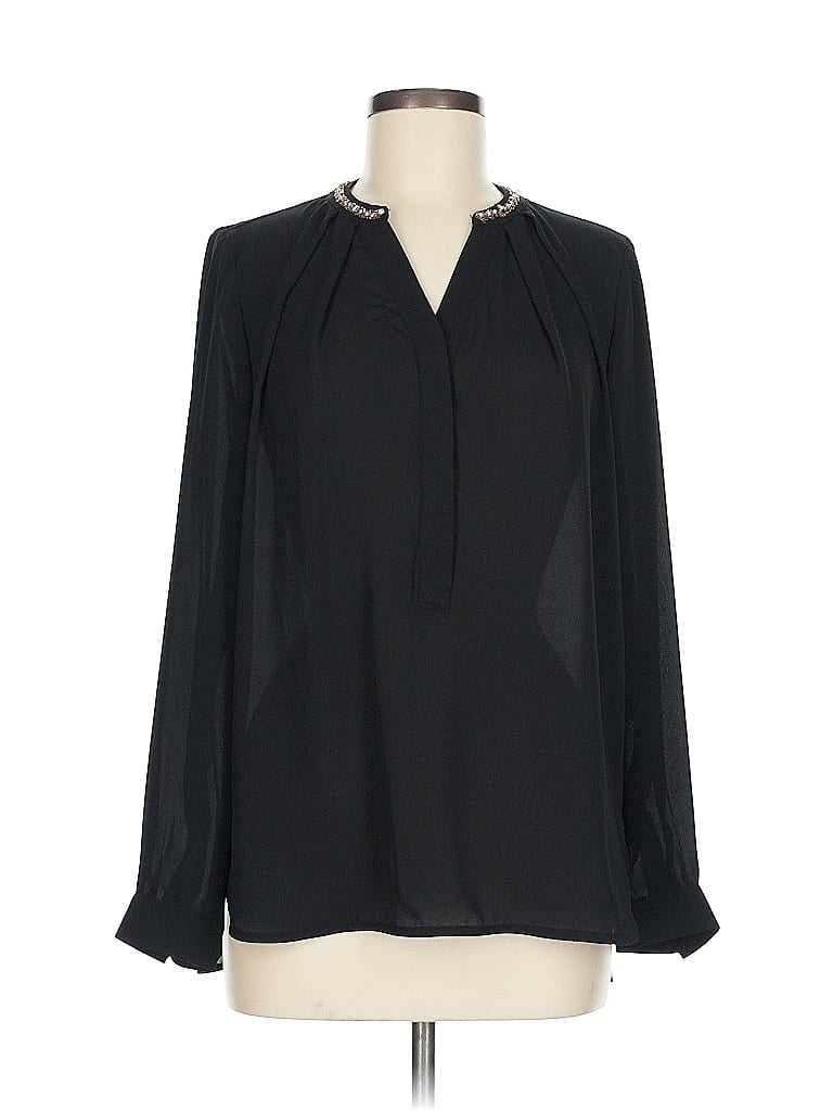 Violet & Claire 100% Polyester Black Long Sleeve Blouse Size M - photo 1