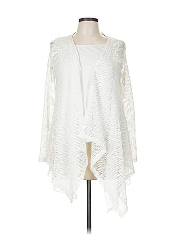 Papillon White Mesh Cardigan by Papillon (view 1)