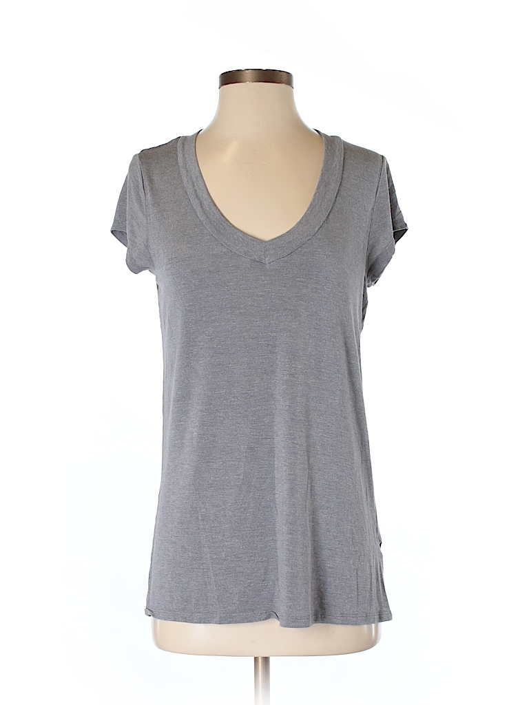 Merona Solid Gray Short Sleeve T-Shirt Size S - 37% off | thredUP