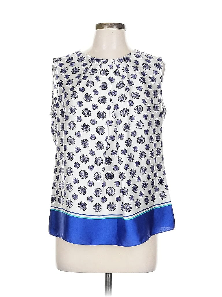 Pre-owned Jones New York Collection Sleeveless Blouse In Blue