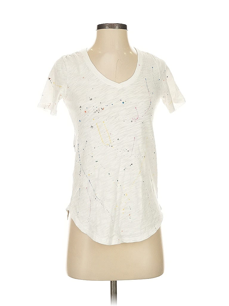 ATM 100% Cotton Stars Ivory Short Sleeve T-Shirt Size XS - photo 1