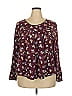 Torrid 100% Rayon Burgundy Long Sleeve Blouse Size 2X Plus (2) - photo 1