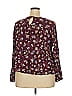 Torrid 100% Rayon Burgundy Long Sleeve Blouse Size 2X Plus (2) - photo 2