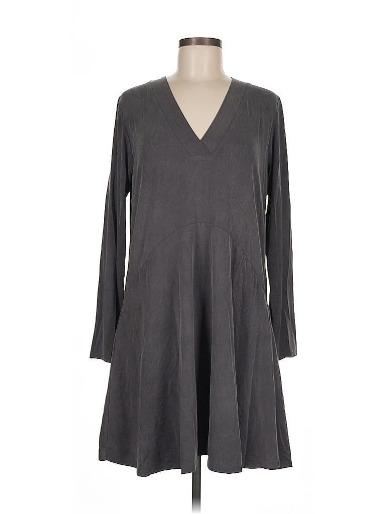 Left Coast by Dolan Solid Gray Casual Dress Size M - photo 1