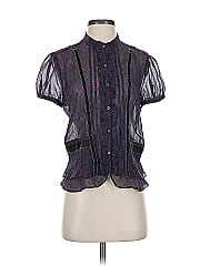 Dkny Jeans Short Sleeve Silk Top