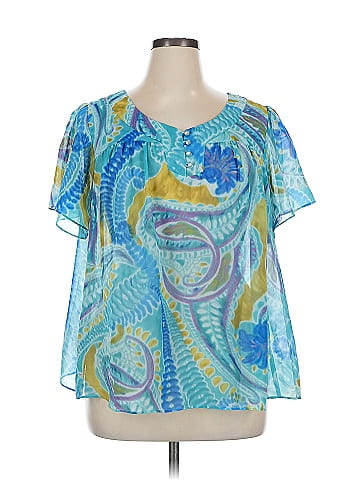 Susan Graver Short Sleeve Blouse (view 1)