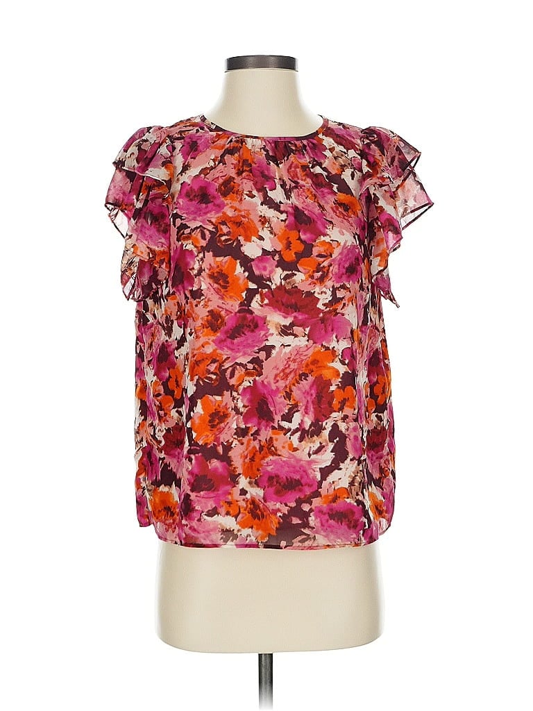 Pre-owned 1.state Short Sleeve Blouse In Pink