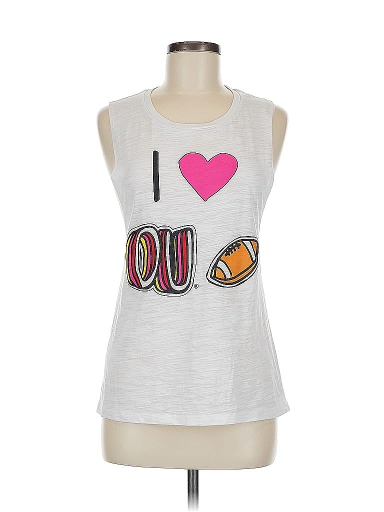 Livy Lu Silver Sleeveless Top Size M - photo 1