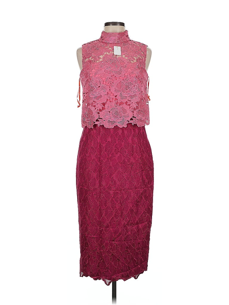 ML Monique Lhuillier Burgundy Cocktail Dress Size 6 - photo 1