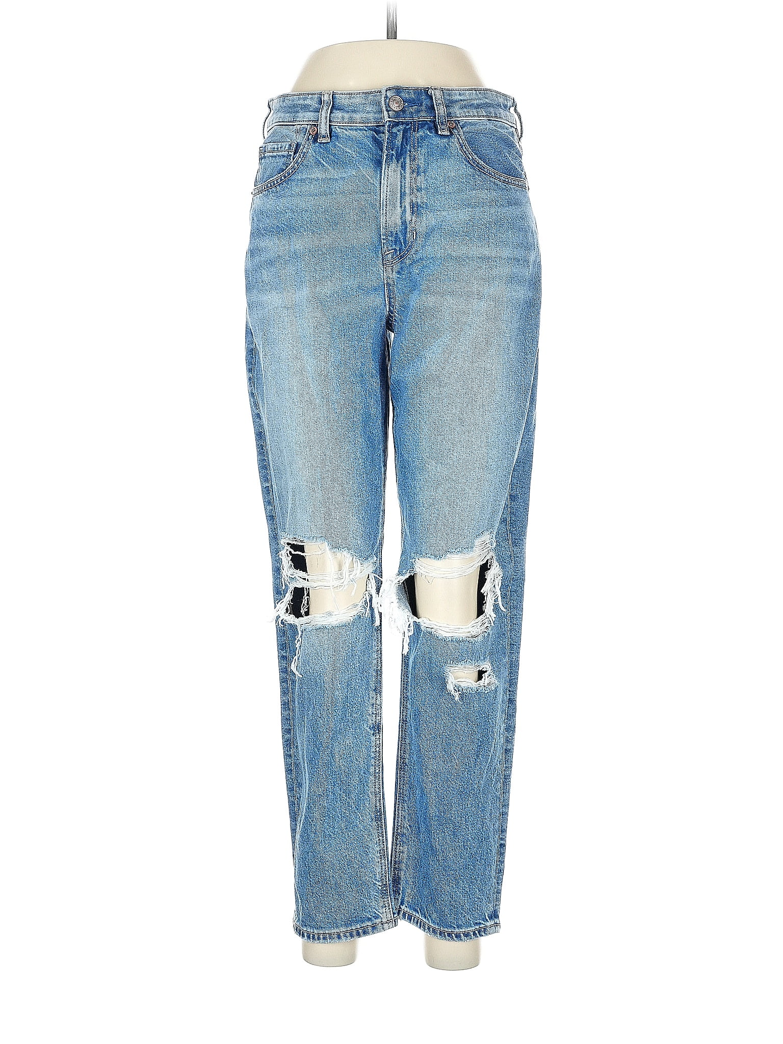 American Eagle Outfitters Graphic Blue Jeans Size 6 (petite)