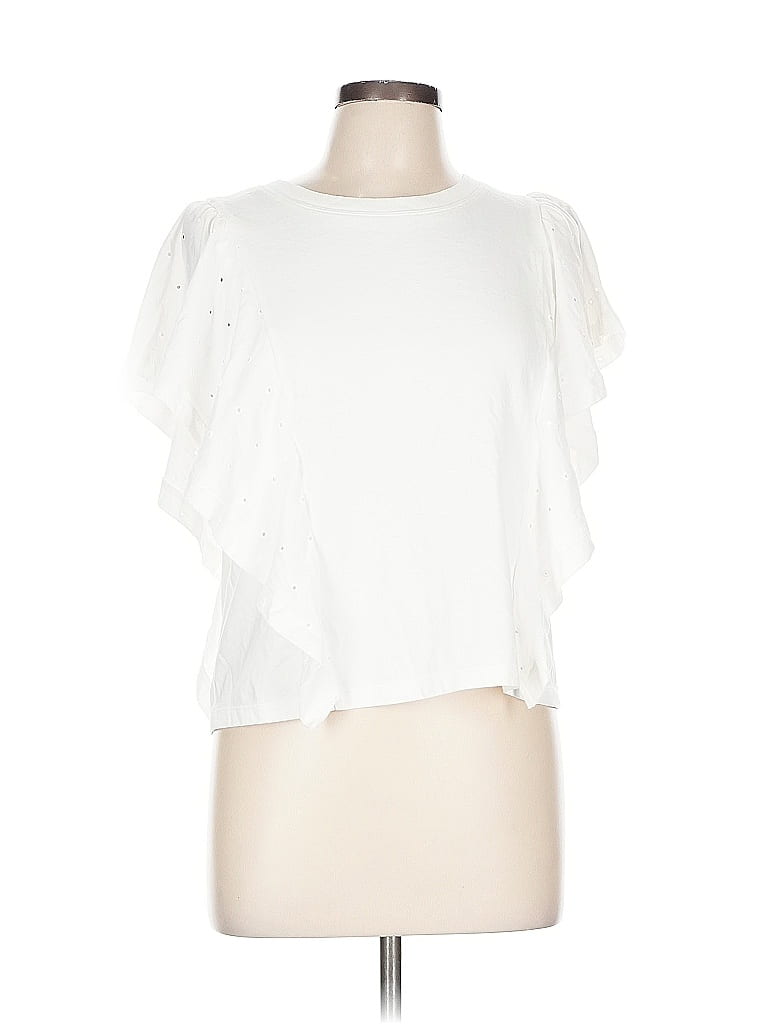 TeXTURE & THREAD Madewell 100% Cotton White Short Sleeve T-Shirt Size L - photo 1
