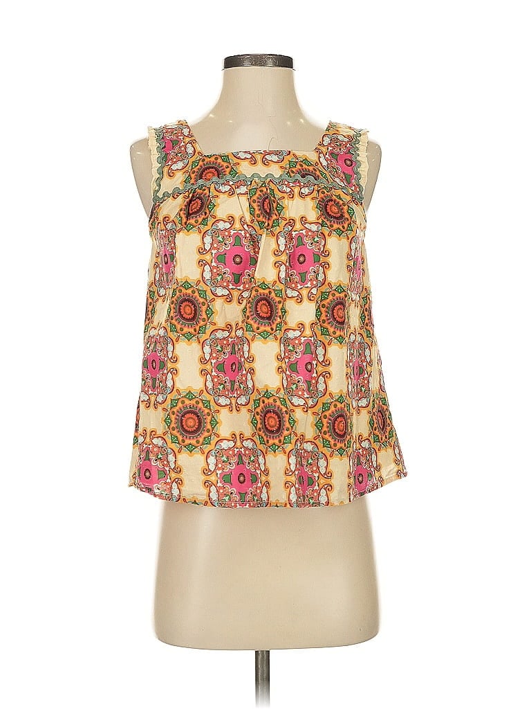 Pre-owned Let Me Be Sleeveless Blouse In Orange