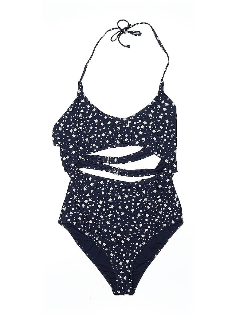 Cyn & Luca Stars Blue Two Piece Swimsuit Size L - photo 1