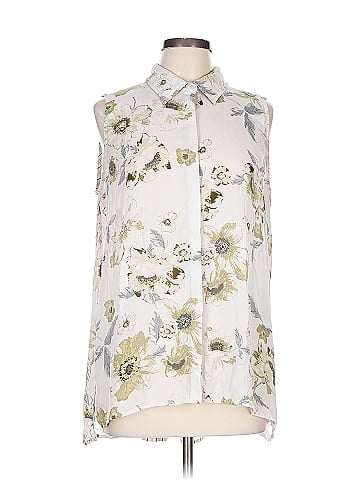 Mystree Sleeveless Button-Down Shirt (view 1)
